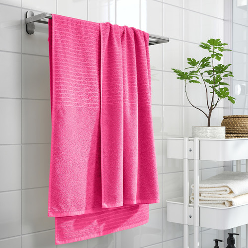 VÅGSJÖN Bath sheet, pink, 100x150 cm