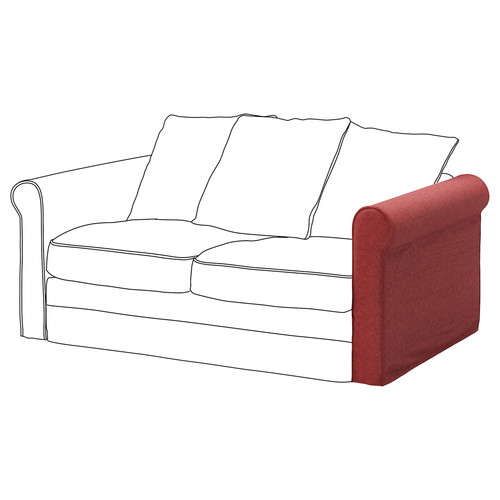 GRÖNLID Cover for armrest, Tallmyra light red