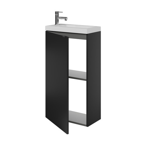 GoodHome Wash-basin Cabinet Imandra 44 cm, matt black