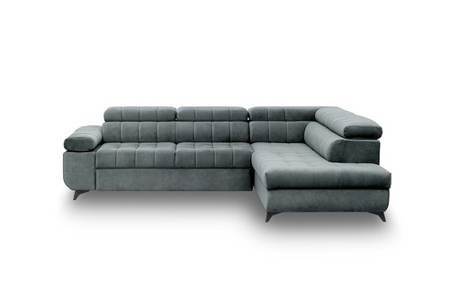 Corner Sofa-Bed Right Dragonis Dark Grey Monolith 85