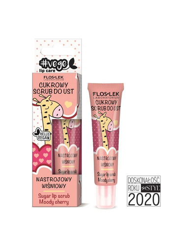 Floslek Lip Care Vege Sugar Lp Scrub Moody Cherry Vegan 14g