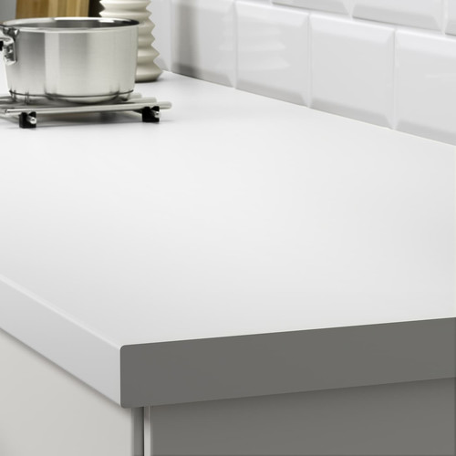 SÄLJAN Worktop, white, laminate, 246x3.8 cm