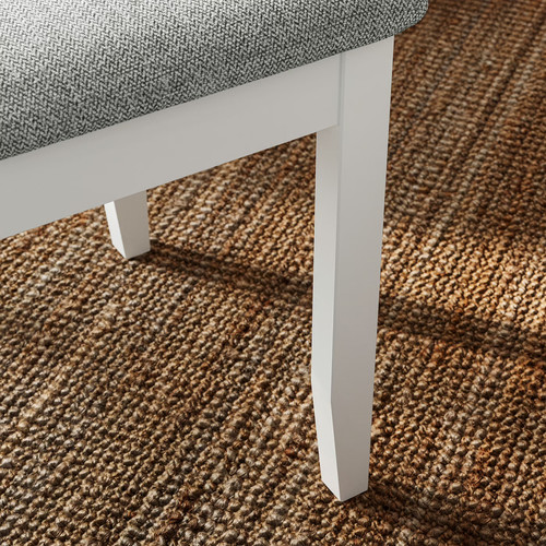 NÄSINGE / NÄSINGE Table and 4 chairs, white/white Tibbleby beige-grey, 130x80 cm