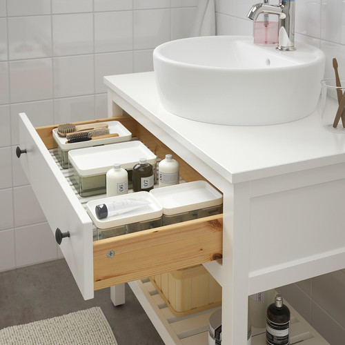 HEMNES Open wash-stand with 1 drawer, white, 82x48x76 cm