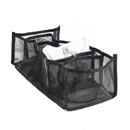 7-Compartment Drawer Organizer, black
