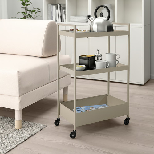NISSAFORS Trolley, beige, 50.5x30x83 cm