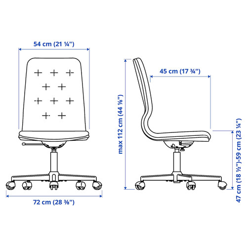 MULLFJÄLLET Conference chair with castors, Naggen beige