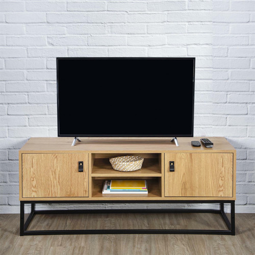 TV Cabinet Abbott, oak, black