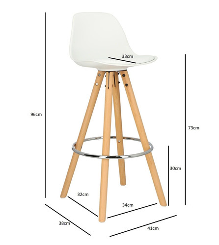 Bar Stool Nord, white