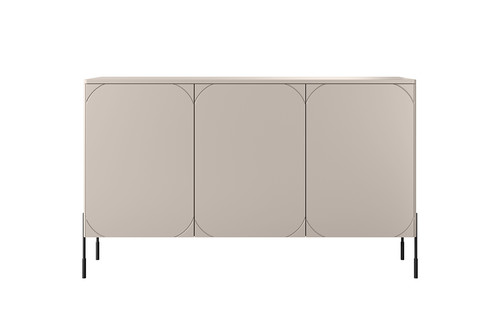 Three-Door Cabinet with Drawer Unit Sonatia 150 cm, cashmere