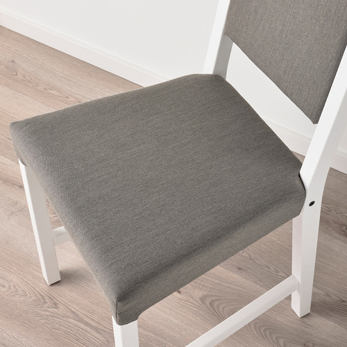 STEFAN Chair, white/Knisa grey/beige