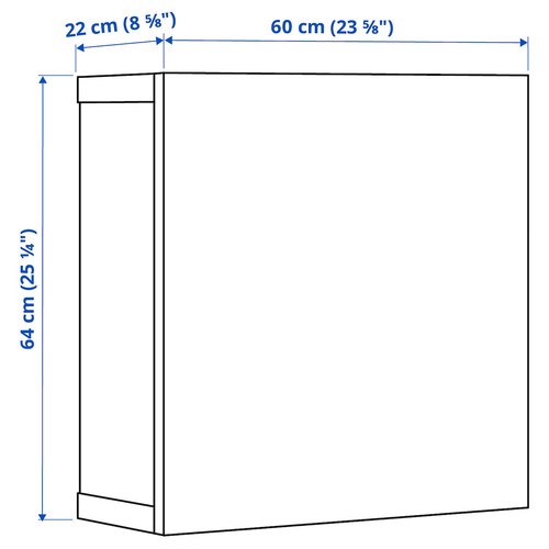 BESTÅ Shelf unit with door, white/Lappviken light grey/beige, 60x22x64 cm