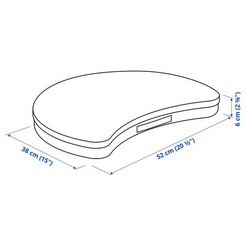 ÖJULF Laptop support, grey, 52x38 cm