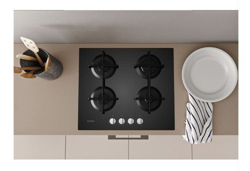 Indesit Gas Hob Glass ING 61T/BK