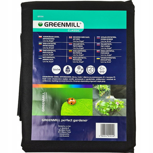 Black Anti-Weed Non-Woven Geotextile 1.6 x 5 m
