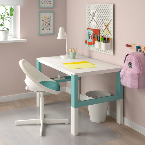 PYNTEN Children´s seat pad for desk chair, turquoise, 33x32 cm
