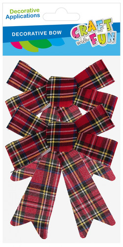 Craft Christmas Decoration Bow 2pcs, 1 set, assorted