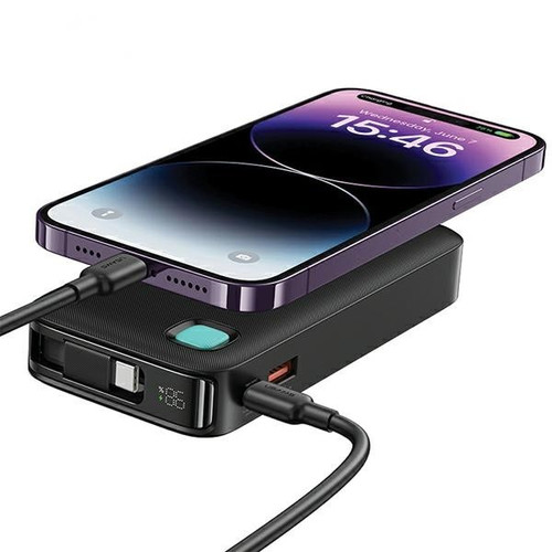 USAMS Power Bank Powerbank 10000mAh 20W Retractable USB-C Cable