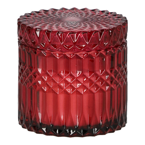 Candle in Glass 10.5cm, red