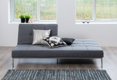 Actona Sofa-Bed Perugia, velvet, grey