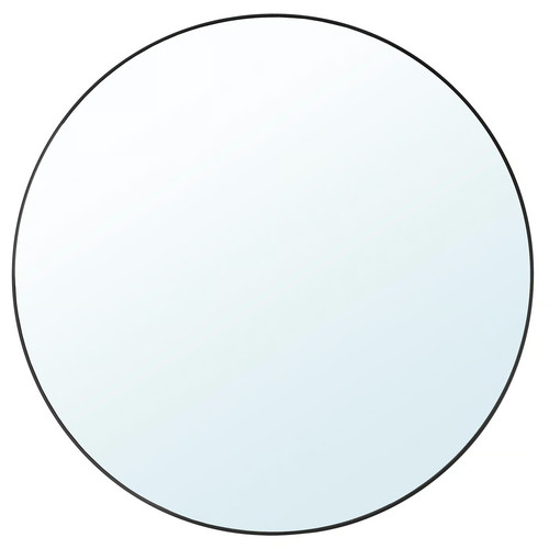 LINDBYN Mirror, black, 110 cm