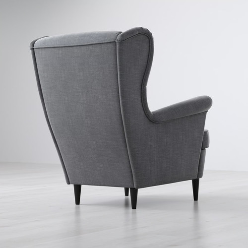 STRANDMON Wing chair, Nordvalla dark grey