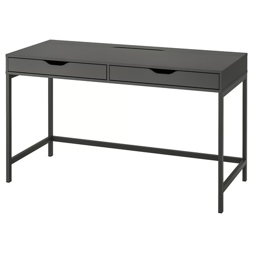 ALEX Desk, dark grey, 132x58 cm