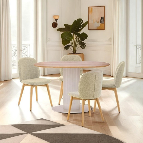 Dining Table Maxim, oak veneer/white