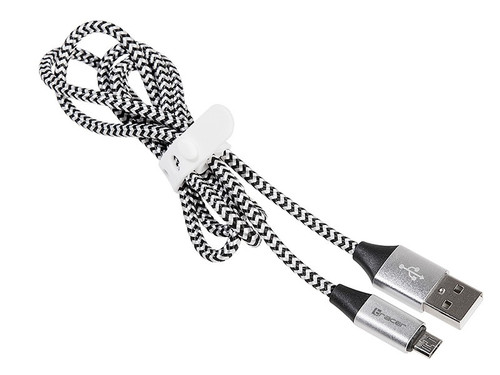 Tracer Cable USB 2.0 AM-micro 1m, black-silver