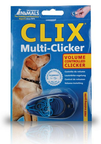 Clix Multi-Clicker Dog Training Aid, blue