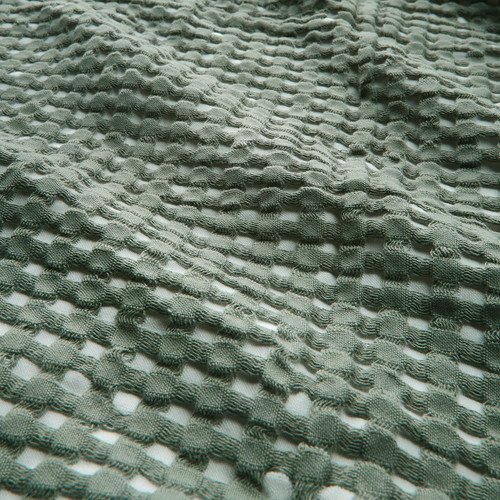 PELARTUJA Bedspread, green-grey/white, 230x250 cm