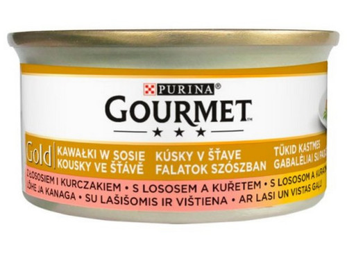 Gourmet Gold Cat Food Salmon & Chicken in Gravy 85g