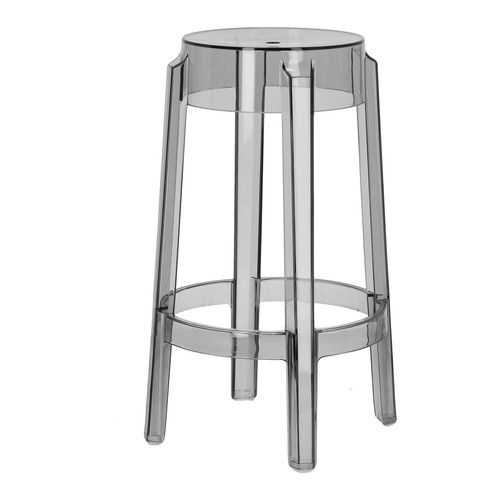 Bar Stool Ghost 66cm, grey transparent