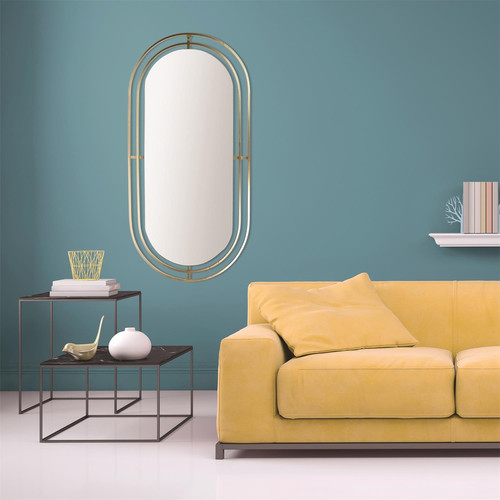 Mirror Avec, oval, gold