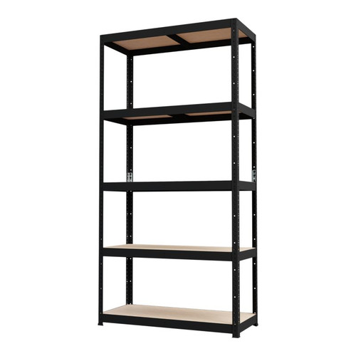 GoodHome Shelving Unit Ryle 179 x 90 x 40 cm 5 Shelves, black