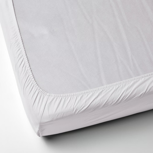 BÄRGLIM Fitted sheet, white, Double