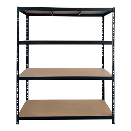 Metal Shelving Unit 180 x 150 x 6 cm 4 Shelves 300 kg, black