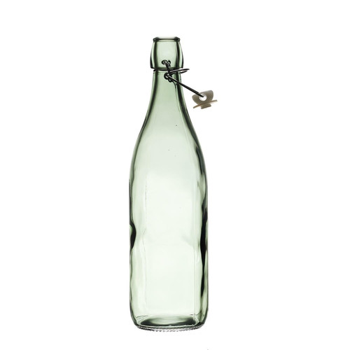 Decorative Glass Bottle 1L, green