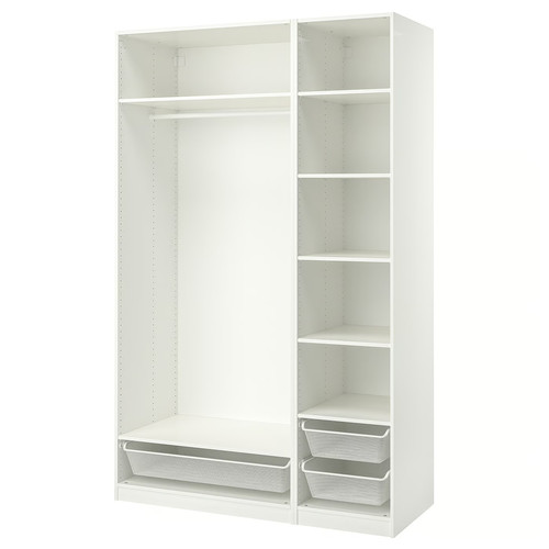 PAX Wardrobe combination, white, 150x58x236 cm