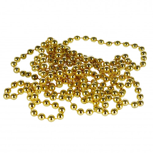 Christmas Tree Pearl Bead Chain Garland, Gold, 8 mm x 2.7 m