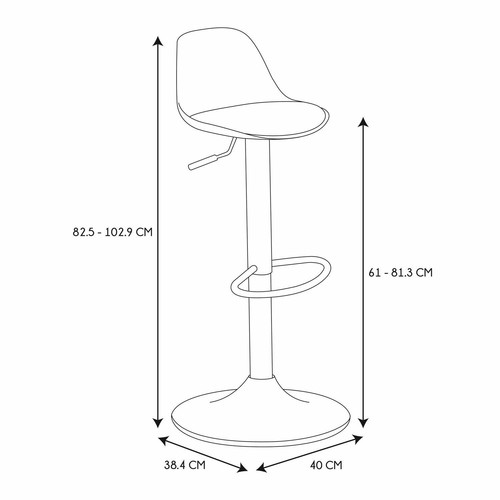 Bar Stool Isak, black