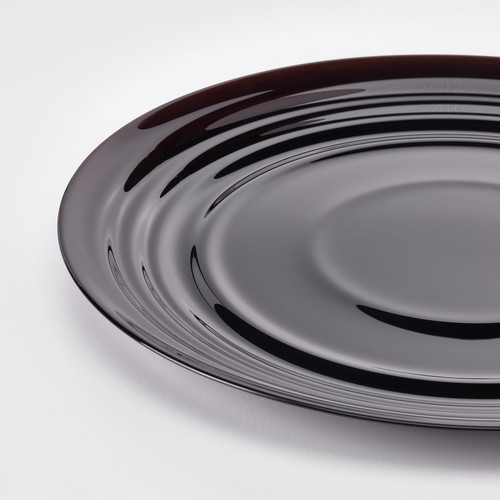 NÄTBARB Plate, black, 24 cm