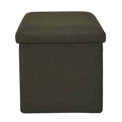 Folding Storage Pouffe Vels Atom, khaki