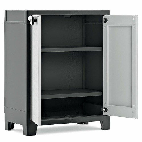 Keter Titan Base Low Storage Cabinet, black/grey