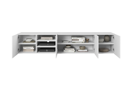 Wall-mounted TV Cabinet Asha 200 cm, matt white