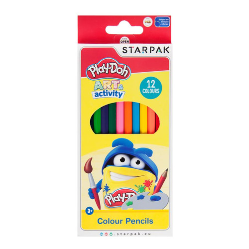 Starpak Colour Pencil + Brush 12 Colours Play-Doh