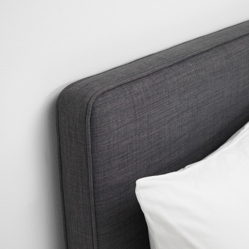 DUNVIK Cover divan bed, Skiftebo dark grey, 180x200 cm