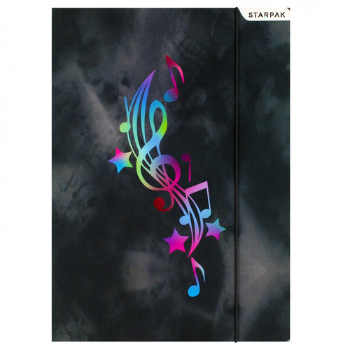Document File Folder with Elastic Band A4 1pc Music, assorted patterns