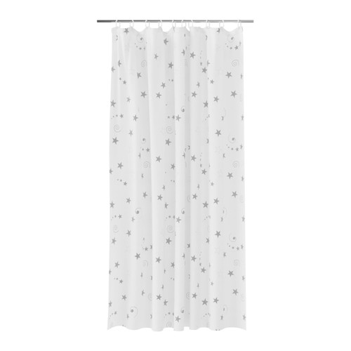 Shower Curtain GoodHome Drawa 180 x 200 cm, white/silver