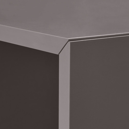 EKET Cabinet combination with feet, dark grey/dark grey, 280x35x72 cm